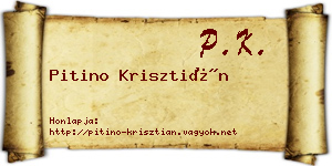 Pitino Krisztián névjegykártya